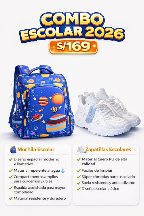 COMBO MOCHILA + ZAPATILLAS | CAMPAÑA ESCOLAR